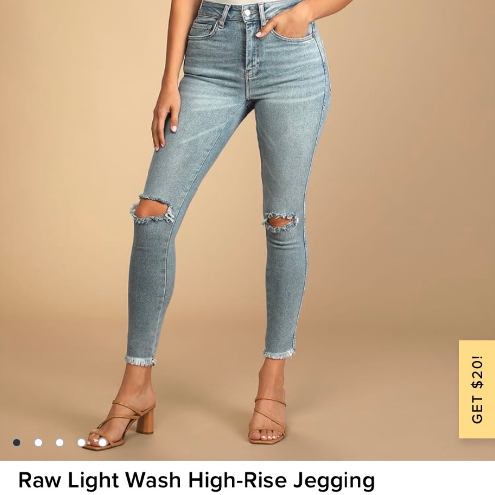 Free People Raw Hem Jeggings